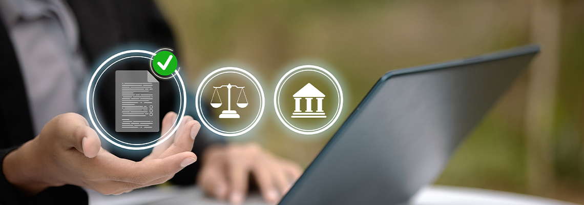 E-document Verification and Legal Compliance for Online Governance