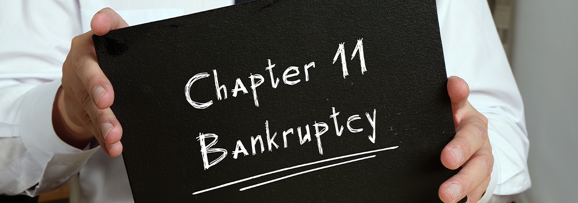 Business concept about Chapter 11 Bankruptcy with phrase on the page