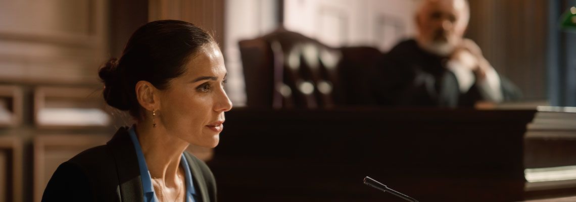 Female Victim Giving Heartfelt Testimony to Judge