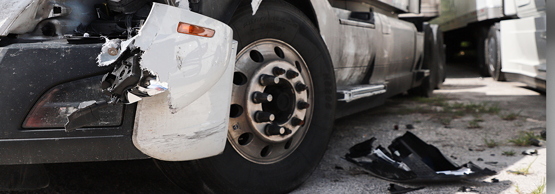 Totaled vehicle after an accident