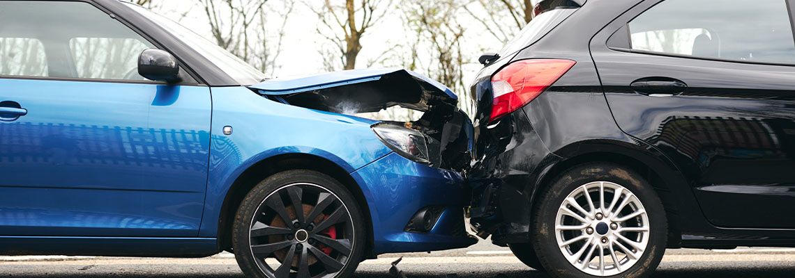 Rear end car collision