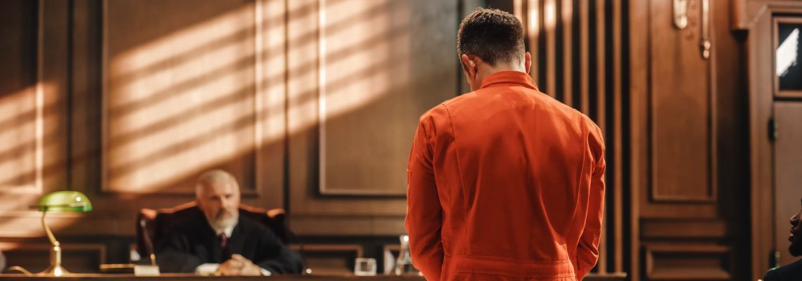 Accused criminal person Infront of judge