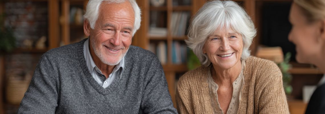 Couples consulting with a professional for estate planning