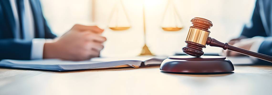 Businessman consulting with attorney