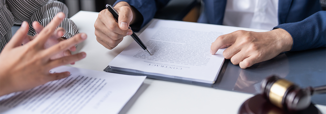 Lawyer businessman working with lawbook in office or courtroom Legal counsel