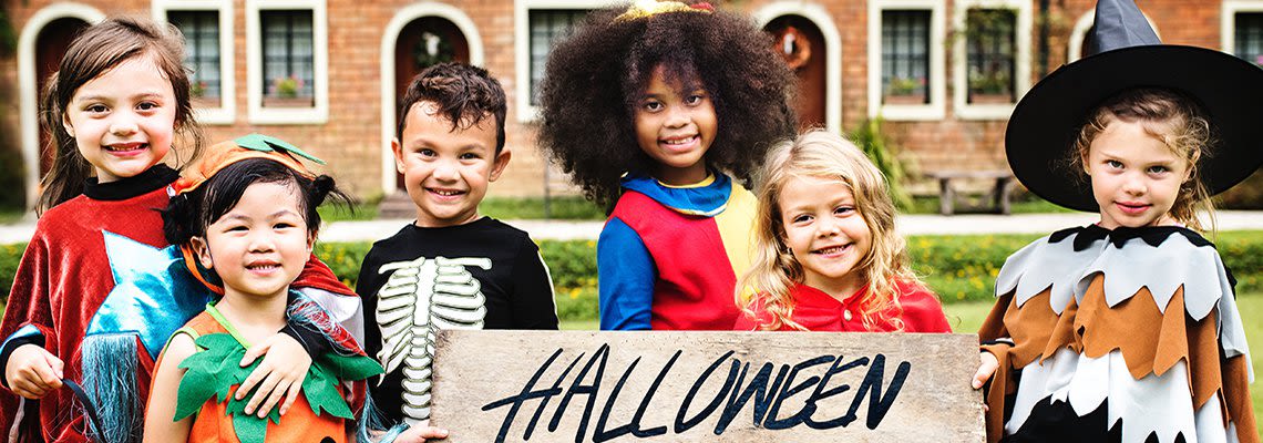 Children in Halloween Costumes
