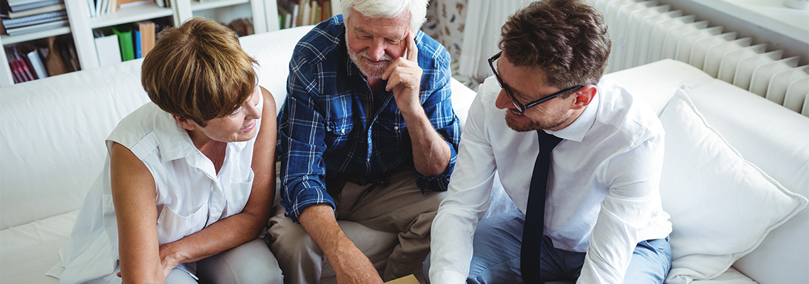 Senior Couple Planning Their Will with Lawyer