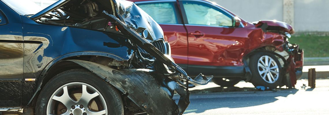 Car accident in the street