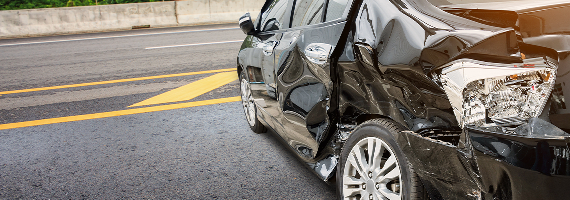 Car Crash Accident on The Road