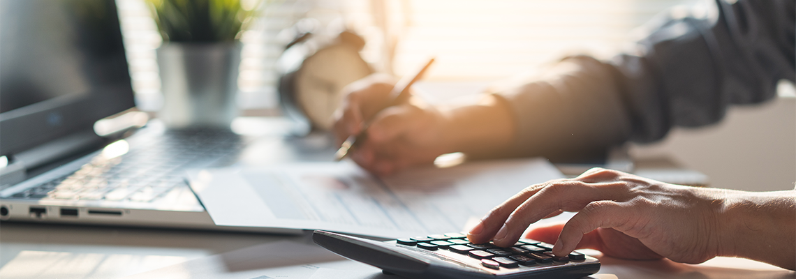 Businessman Calculating Business Earning from Franchise