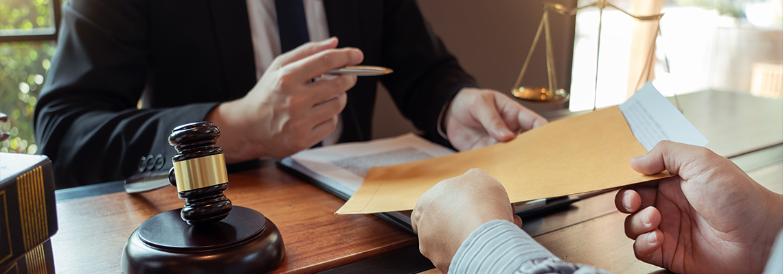 Male Notary lawyer or judge consult or discussing.