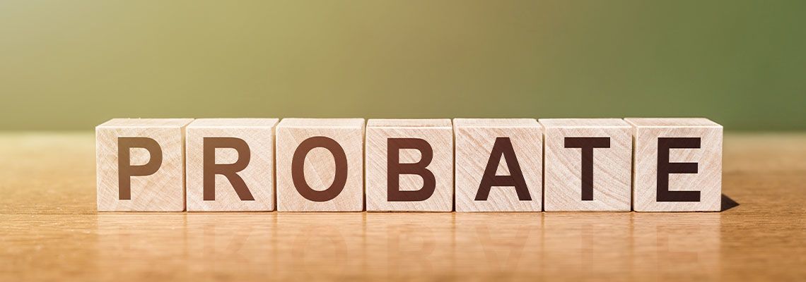 Probate word carved in wooden blocks