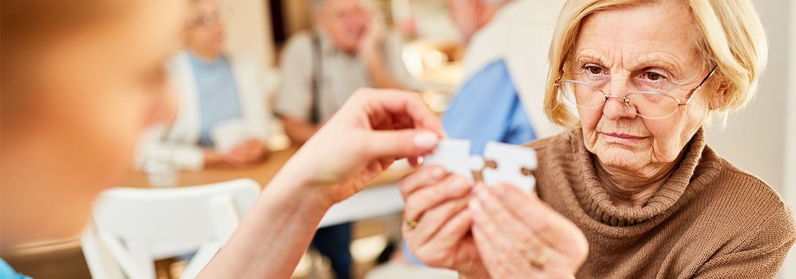 Senior with Alzheimer's or dementia