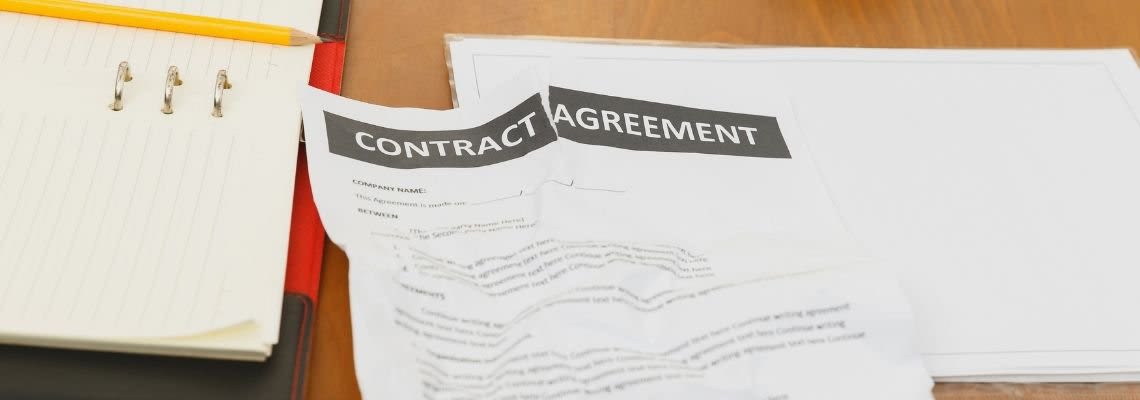 Ripped up contract agreement