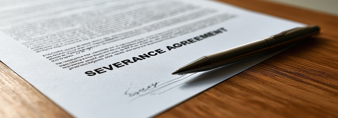 Signed Severance Agreement Paper in table