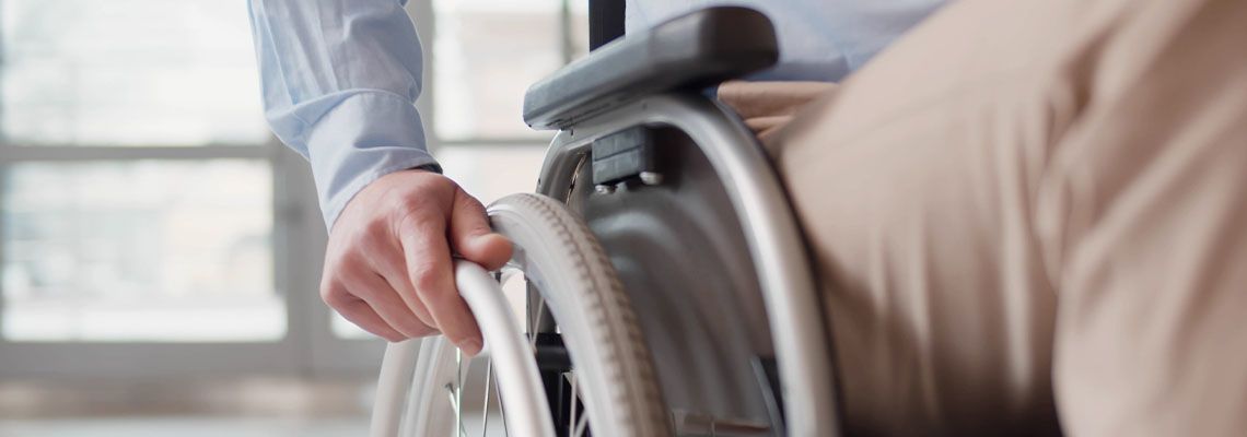 Disabled person in wheelchair