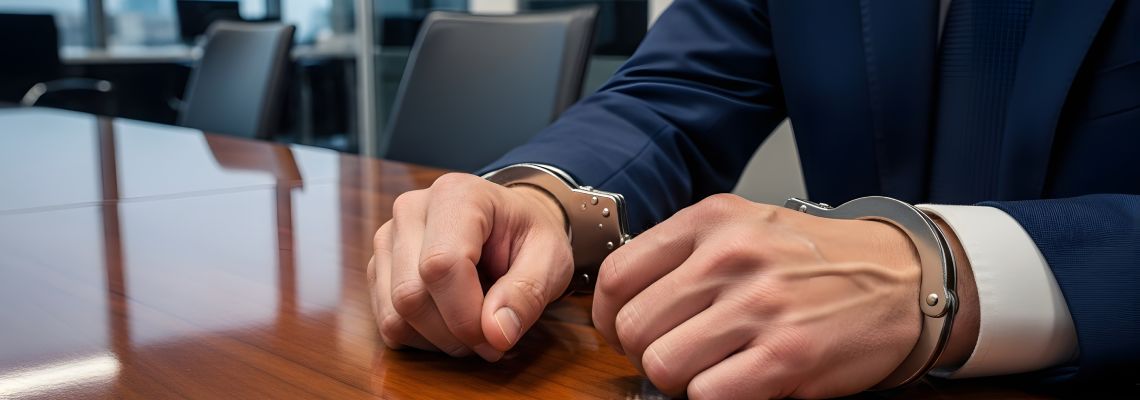 Handcuffed executive