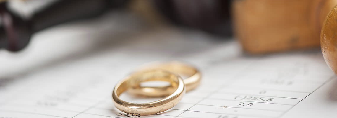 Two Wedding Rings on Paper