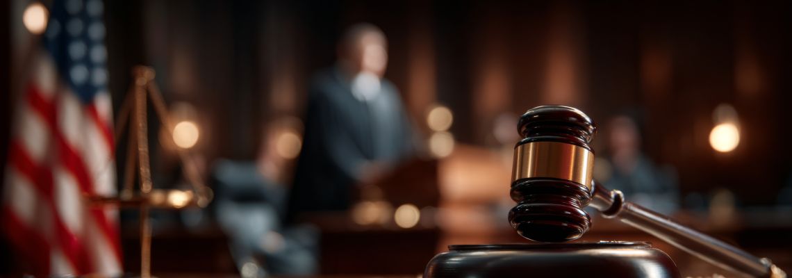Gavel in courtroom