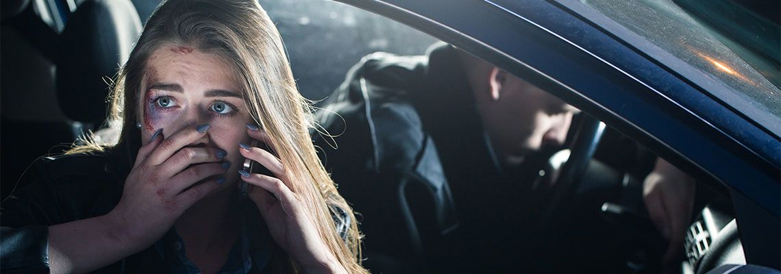 Bleeding traumatized passenger calling for help