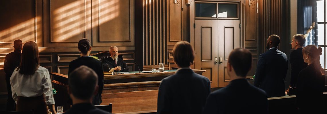 Courtroom in session