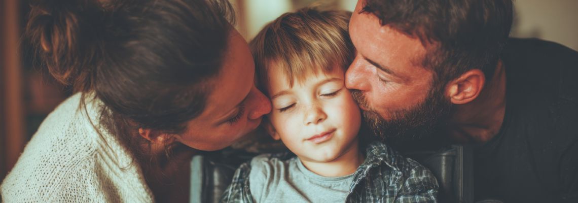 Loving Parents Embracing Their Child with Special Needs