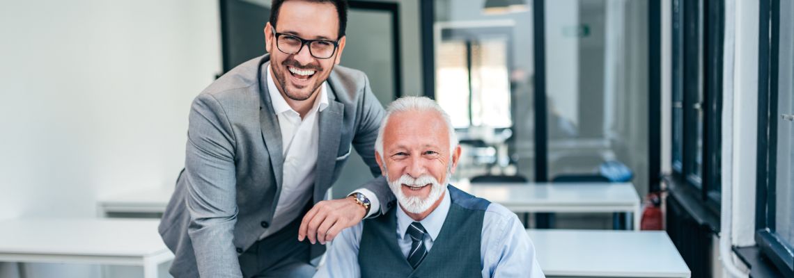 Father and Son running a family business