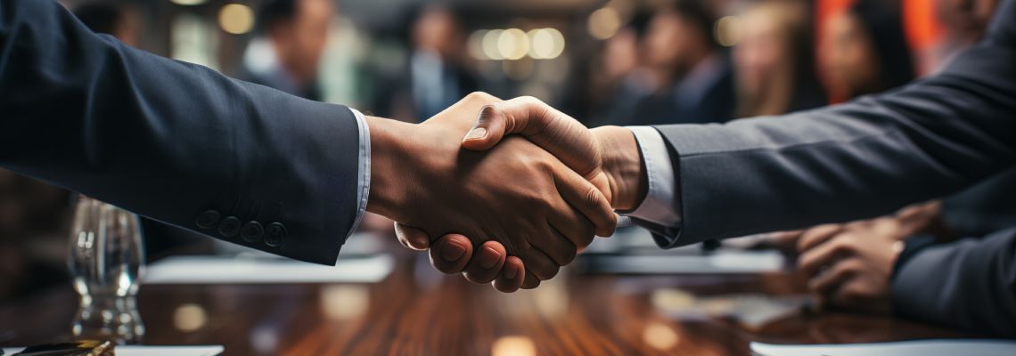 Handshake after successful agreement