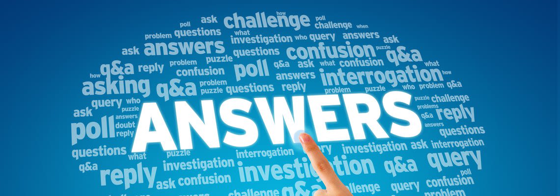 Answers word cloud