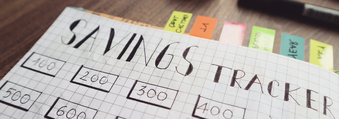 Savings tracker sheet