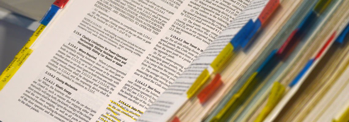 tabbed and highlighted book