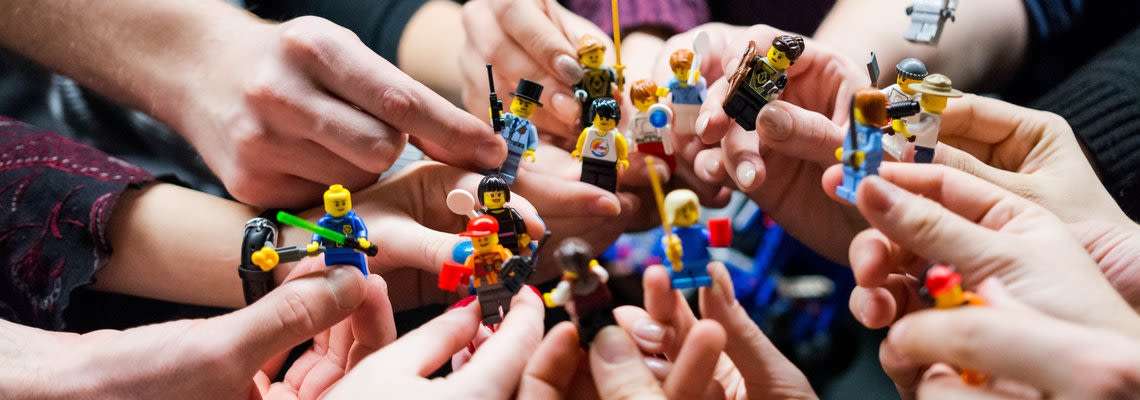 many lego figures