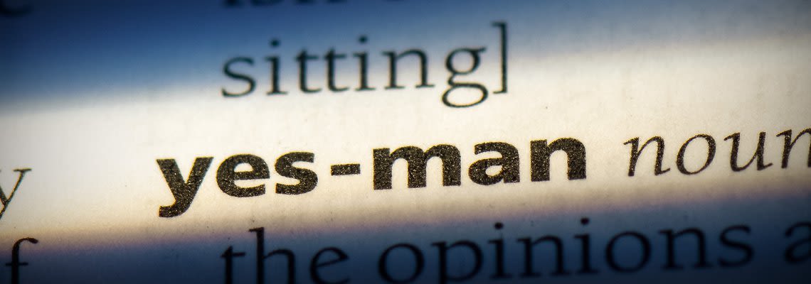 yes-man in a dictionary