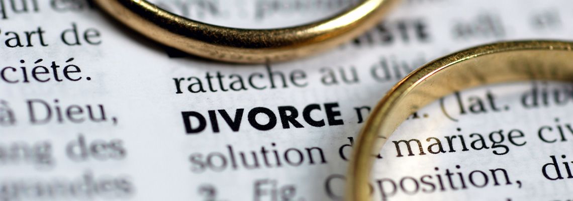 Divorce definition under two wedding rings