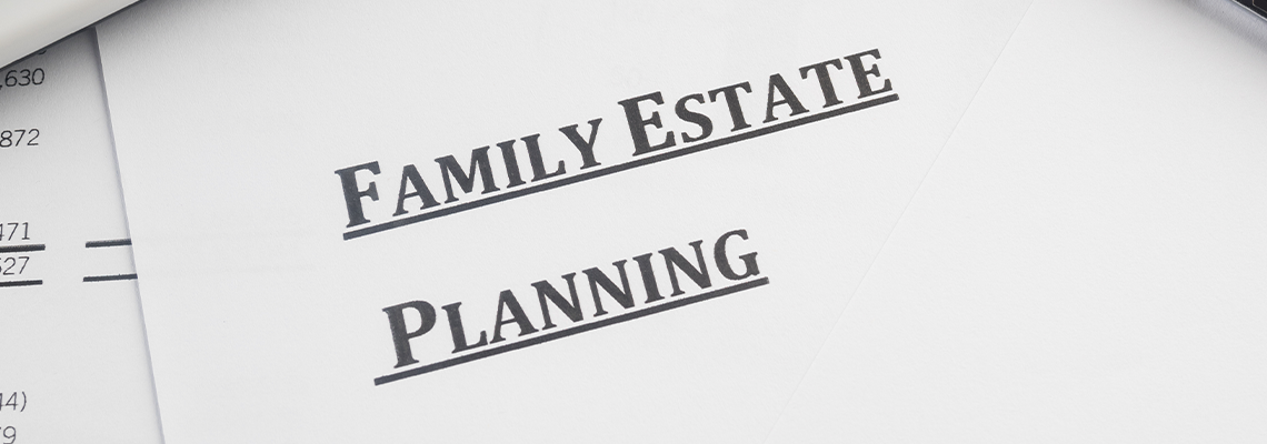 Family estate planning on the desk