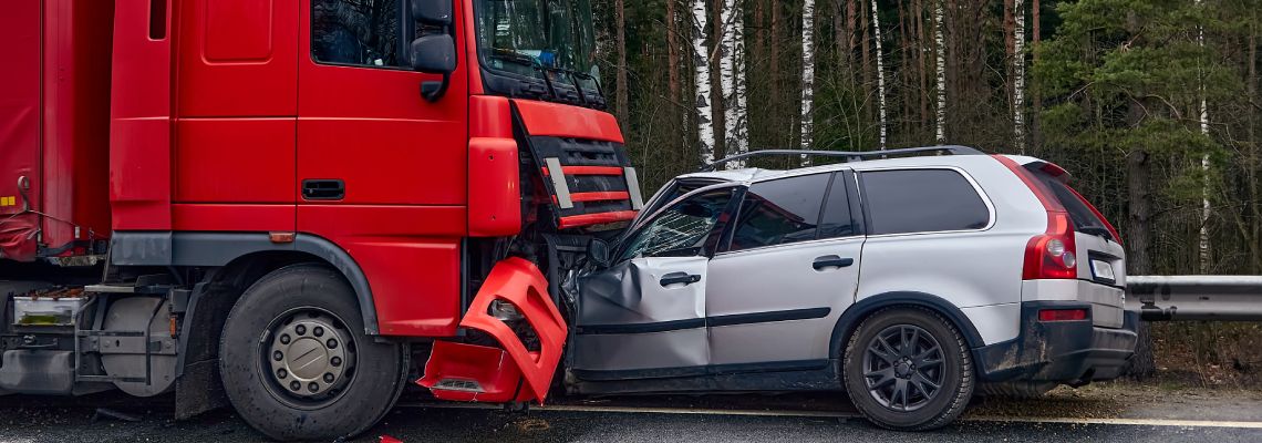 Truck accident with car