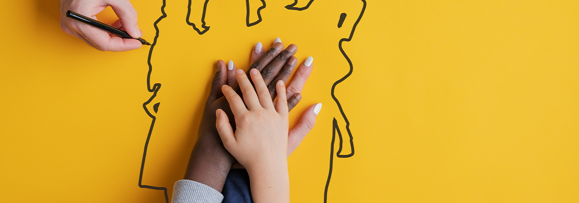 Conceptual image of family values