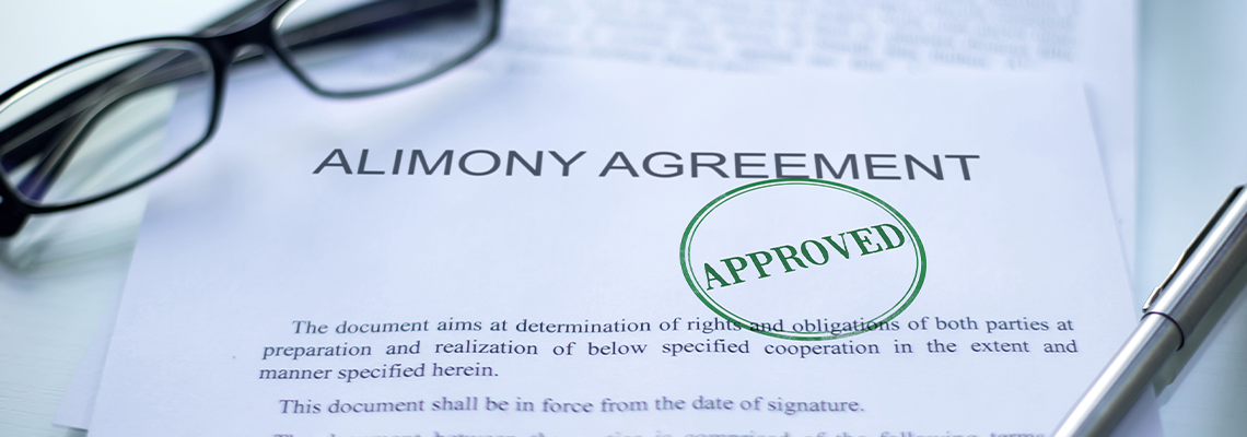 Alimony agreement approved, seal stamped on official document