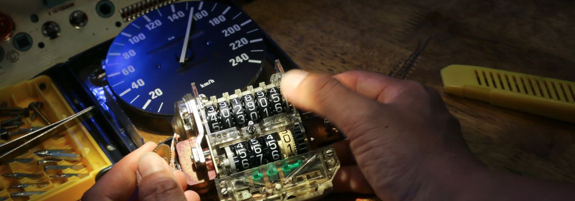 Mechanic tampering with odometer