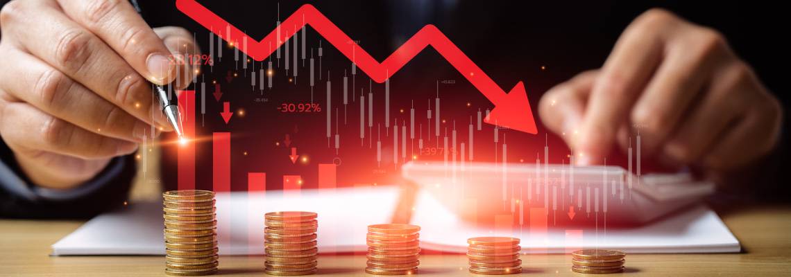 Business with economic collapse