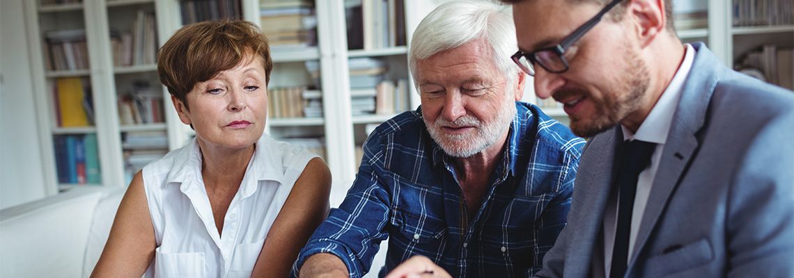 Couples preparing estate plan with attorney