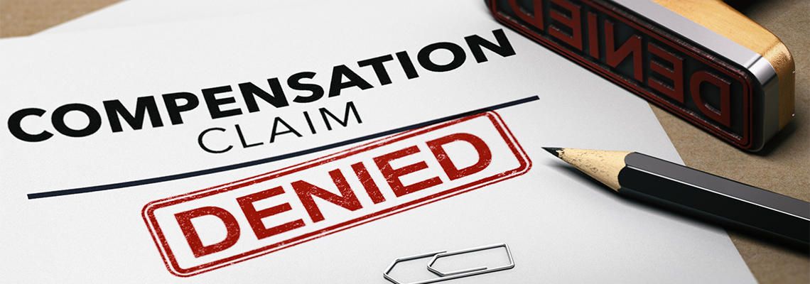 Workers compensation claim, Comp denied concept