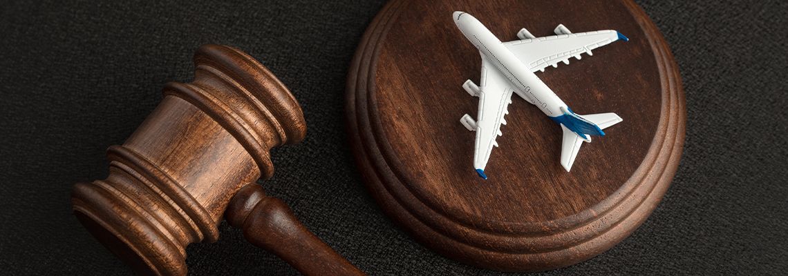 Airplane model besides gavel