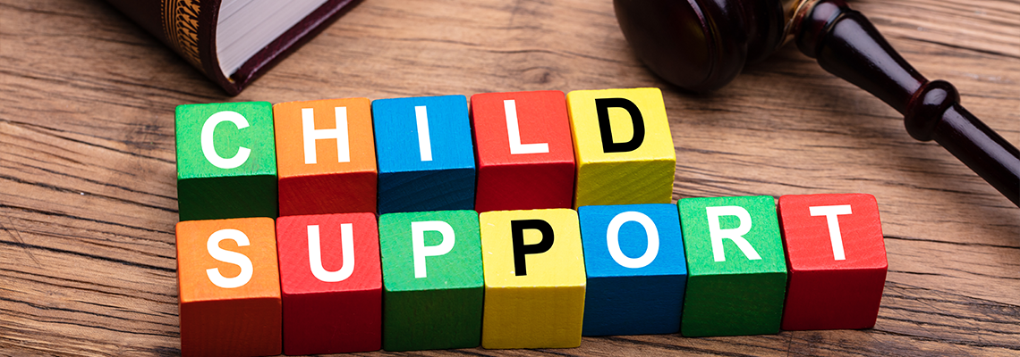 Child Support Block With Bible And Mallet
