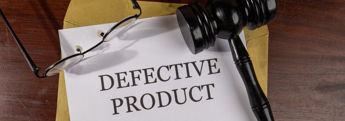 Defective Product Lawsuit Document with Gavel