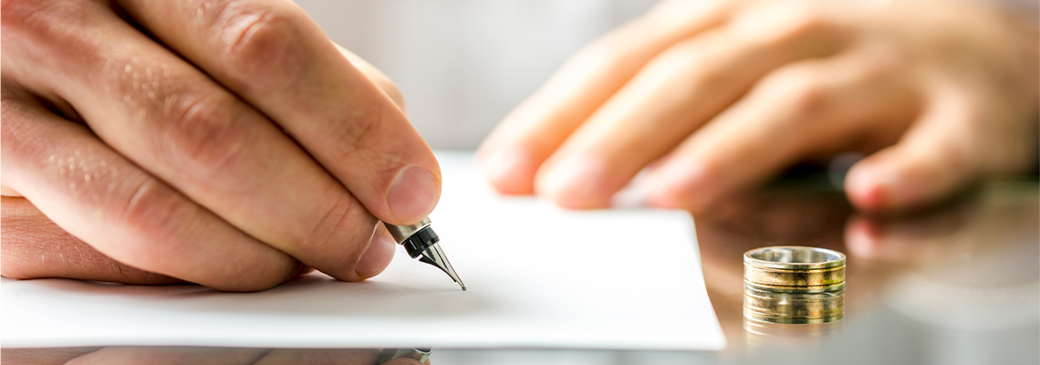 Signing Divorce Papers