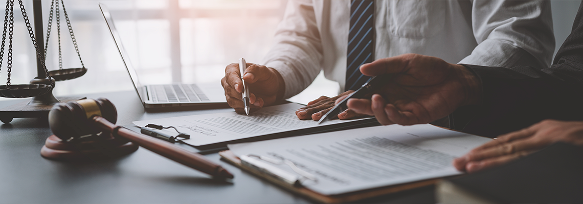 Signing documents, contracts, checking details business agreement