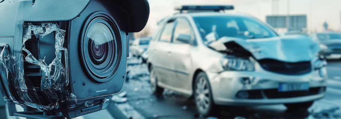 Security Camera Capturing Car Accident