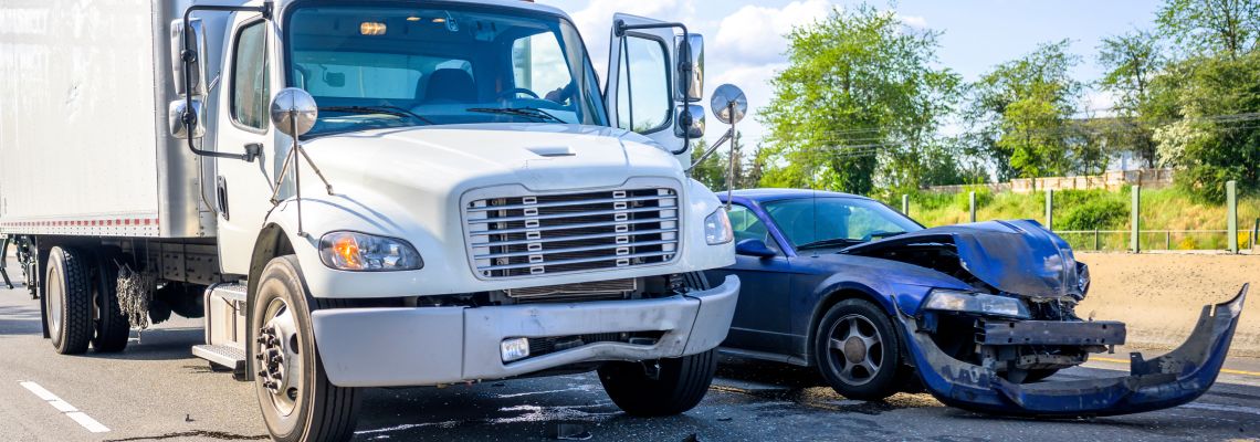 Road accident between Truck and Car