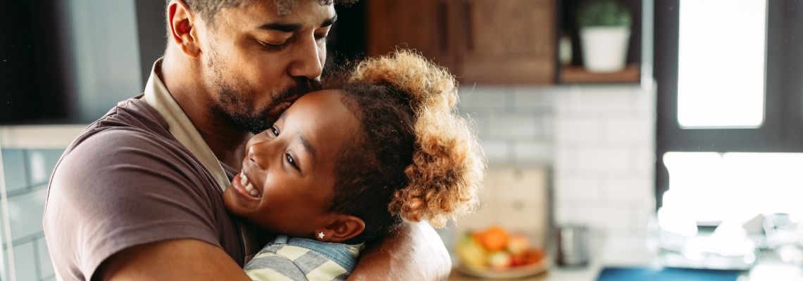 Portrait of happy father and his daughter